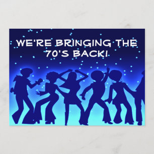 Disco Theme 70's Party Invitations