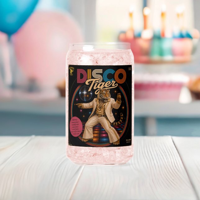 Disco Tiger Duo Can Glass (Insitu (Baby Shower))