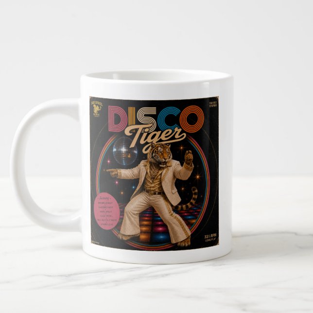Disco Tiger Duo Large Coffee Mug (Left)