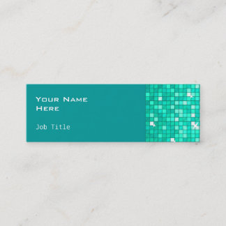 Disco Tiles Aqua business card side skinny