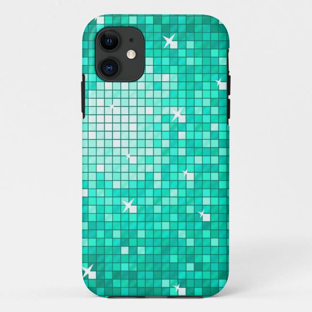 Disco Tiles Aqua iPhone 5 case (Back)