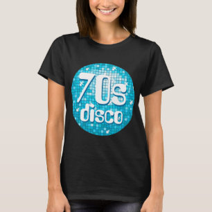 Disco Tiles Blue '70s Disco' t-shirt black