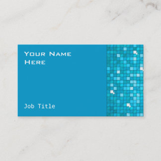 Disco Tiles Blue business card side
