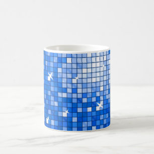 Disco Tiles Dark Blue mug