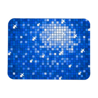 Disco Tiles Dark Blue premium magnet