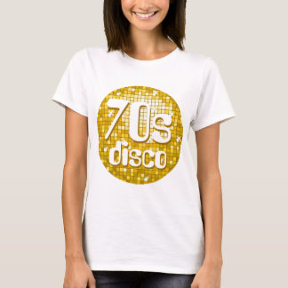 Disco Tiles "Gold" '70s Disco' spaghetti top white