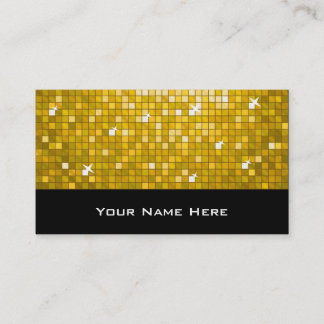 Disco Tiles "Gold" business card black