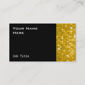 Disco Tiles "Gold" business card black side