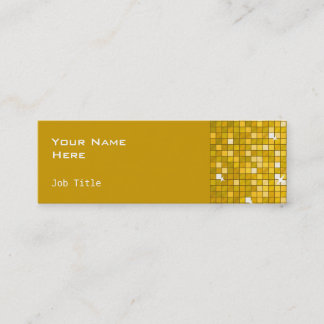 Disco Tiles "Gold" business card side skinny