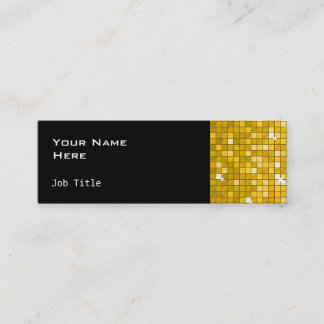 Disco Tiles "Gold" business card side skinny black