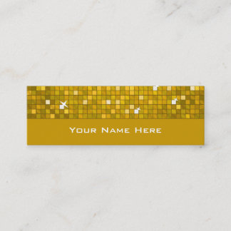 Disco Tiles "Gold" business card skinny