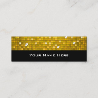 Disco Tiles "Gold" business card skinny black