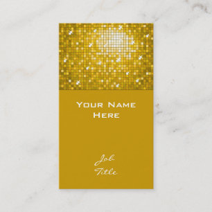 Disco Tiles "Gold" business card top