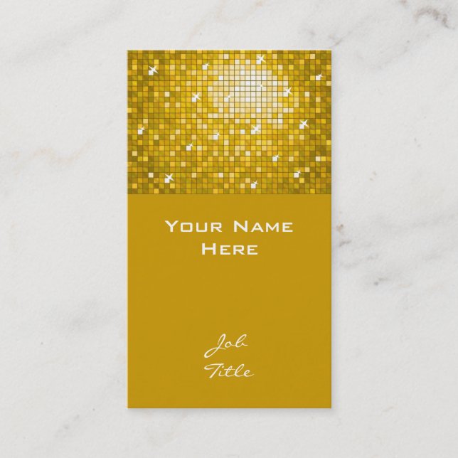 Disco Tiles "Gold" business card top (Front)