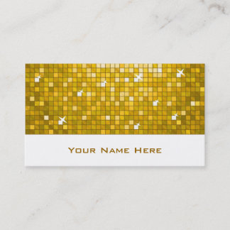 Disco Tiles "Gold" business card white