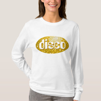 Disco Tiles Gold 'disco' ladies long sleeve T-Shirt