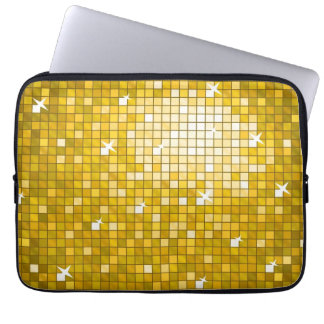 Disco Tiles "Gold" laptop sleeve 13 inch