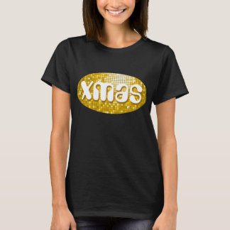 Disco Tiles "Gold" 'xmas' t-shirt black