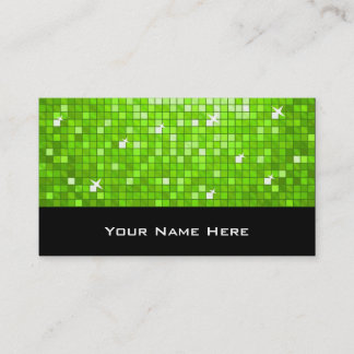Disco Tiles Green business card black