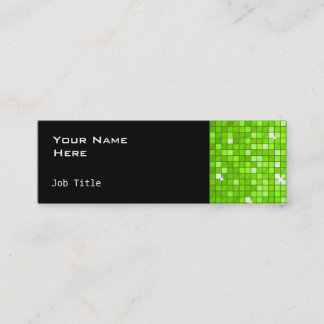Disco Tiles Green business card side skinny black