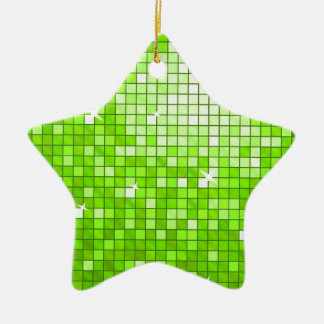 Disco Tiles Green ornament star