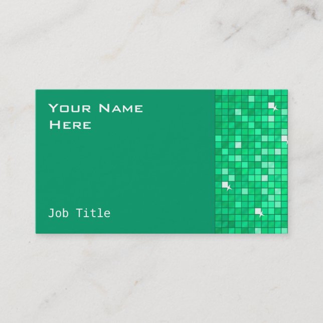 Disco Tiles Jade business card side (Front)