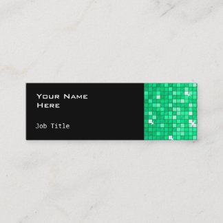Disco Tiles Jade business card side skinny black