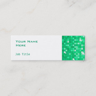 Disco Tiles Jade business card side skinny white