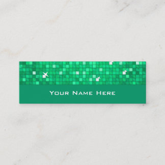 Disco Tiles Jade business card skinny