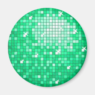 Disco Tiles "Jade" fridge magnet round