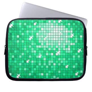 Disco Tiles Jade laptop sleeve 10 inch