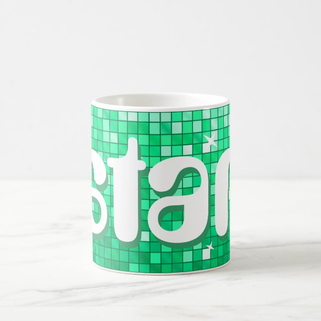 Disco Tiles Jade 'star' mug (Center)