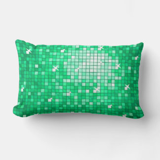 Disco Tiles Jade throw pillow