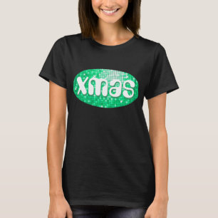 Disco Tiles Jade 'xmas' t-shirt black