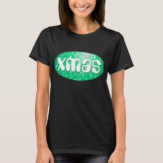 Disco Tiles Jade 'xmas' t-shirt black