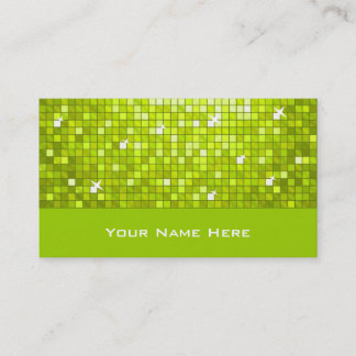 Disco Tiles Lime business card