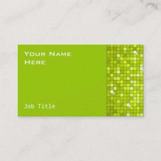 Disco Tiles Lime business card side