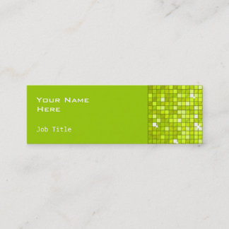 Disco Tiles Lime business card side skinny