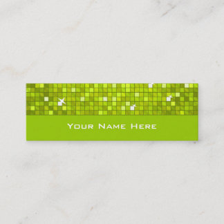 Disco Tiles Lime business card skinny