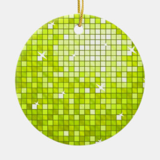 Disco Tiles Lime ornament round