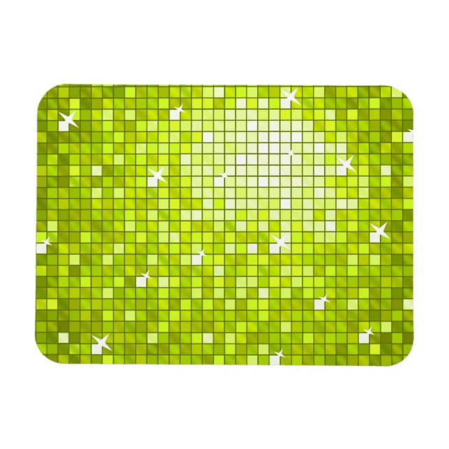 Disco Tiles Lime premium magnet (Horizontal)