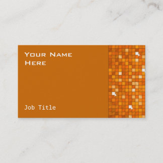 Disco Tiles Orange business card side