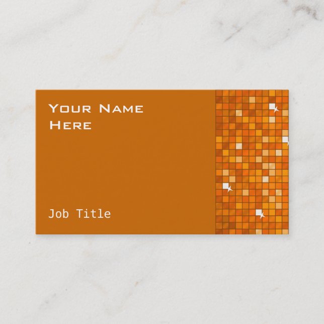 Disco Tiles Orange business card side (Front)