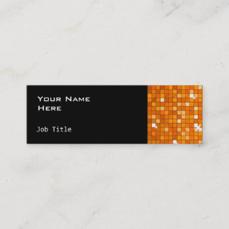 Disco Tiles Orange business card side skinny black