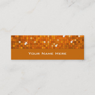 Disco Tiles Orange business card skinny