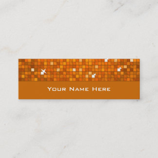 Disco Tiles Orange business card skinny