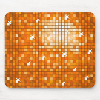 Disco Tiles Orange mousepad horizontal