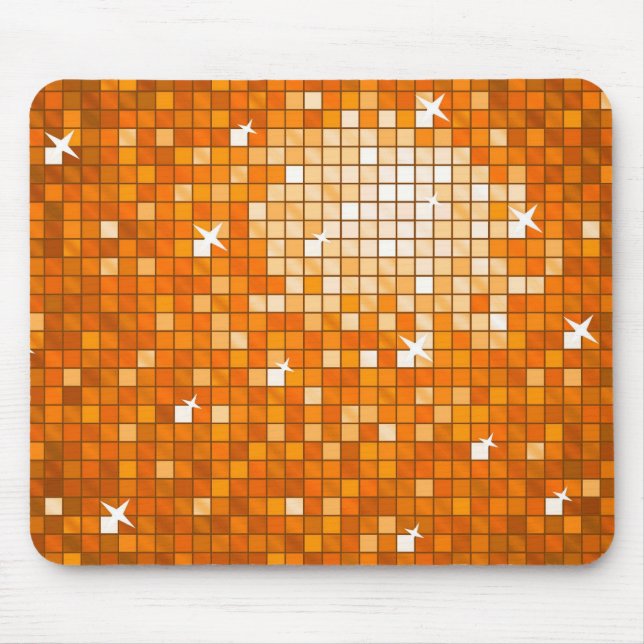 Disco Tiles Orange mousepad horizontal (Front)
