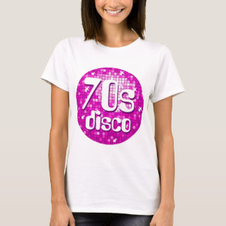 Disco Tiles Pink '70s Disco' spaghetti top white