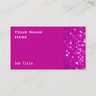 Disco Tiles Pink business card side